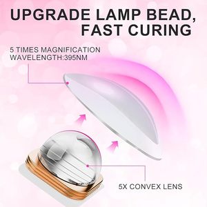 เครื่องอบเล็บเจลแบบพกพาไร้สาย แสงยูวี สีชมพู รุ่นไดมอนด์ มินิ พร้อมหน้าจอ LED และคุณสมบัติชาร์จไฟได้ สำหรับใช้ในบ้าน - Product Image 2