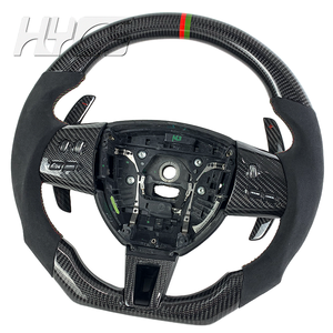 Volante Personalizado de Cuero y Fibra de Carbono para Mejorar el Interior del Automóvil, para <span class=keywords><strong>Jaguar</strong></span> E-PACE XE XEL XFL XJ F-TYPE XF F-PACE - Product Image 2