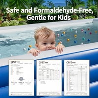 Grande piscine gonflable rectangulaire en PVC, écologique, portable, pour l'extérieur, la cour, pour enfants et adultes, pour les jeux aquatiques d'été