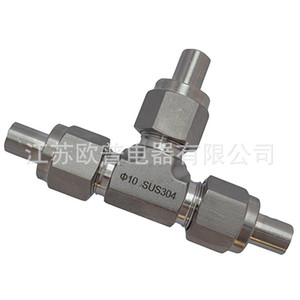 Conector en T soldado SUS304 para tubería de instrumentos, acero inoxidable 10 - Product Image 1