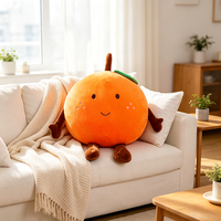 Peluche Fruit Orange Adorable Prix Usine avec Visage et Membres Brodés – Idéal pour Décoration de Canapé et Cadeau