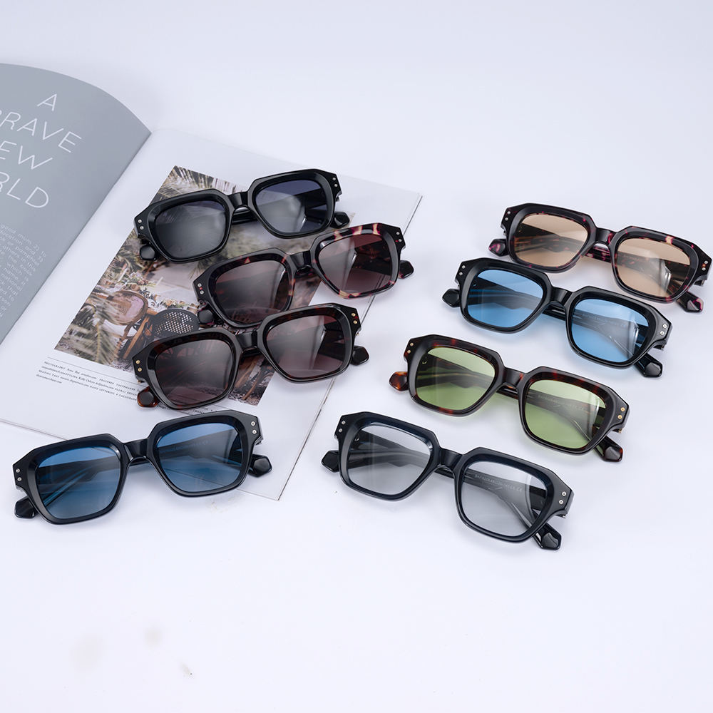 Retro Acetate Frames Polarized Sunglasses Women Brand Luxury