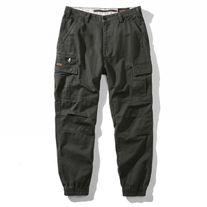 Versatile 100% Cotton Black <strong>Harem</strong> <strong>Pants</strong> Men Casual Style Zipper Fly Customizable Stylish Outfits Mid Anti-Pilling Summer Knitted - Product Image 3