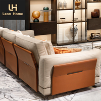 Canapé 4 places en tissu microfibre confortable personnalisé par OEM Mobilier de luxe pour le salon