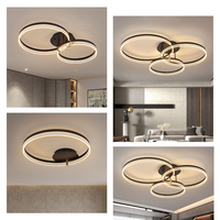 Lustre Suspendu Circulaire Moderne pour Salon Chambre à Coucher, Éclairage Intérieur Plafonnier LED