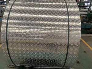 Tôle d'aluminium antidérapante à motif diamant 5 barres, 4 pi x 8 pi, 3003 H14, pour plancher de camion et passerelle - Product Image 4