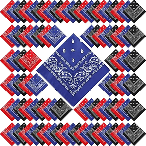 100% Cotton Paisley Printed Bandana Multi-Use <b>Head</b> Scarf & Neck <b>Wrap</b> - Product Image 1