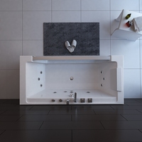 Baignoire de massage JacuuziI de style moderne pour usage domestique, baignoire à jets d'air pour 1 personne, spa
