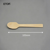 Cuillères à glace jetables écologiques en bois de 82 mm, biodégradables, mini-cuillères de dégustation pour desserts, pour événements et fournitures de fête en gros