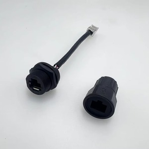 RJ45 lá chắn kết nối mạng cat5e cat6A Bảng điều khiển gắn kết khung gầm ổ cắm <span class=keywords><strong>Ethernet</strong></span> nối RJ45 Nam Nữ ổ cắm - Product Image 1