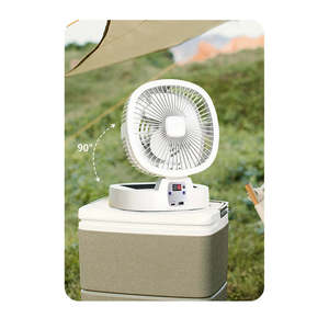 Ventilador Solar Portátil Recargable Plegable con Carga Solar e Iluminación para Uso en Campamentos al Aire Libre - Product Image 3