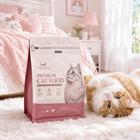Emballage personnalisé pour sachets en aluminium pour aliments pour animaux de compagnie (chiens et chats), conception d'emballage debout, impression offset pour sacs en plastique