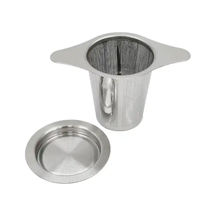 Custom Portable Tea filtro 304 aço inoxidável teacup coador Chá/café filtro dupla orelha aço inoxidável coador chá funil - Product Image 2