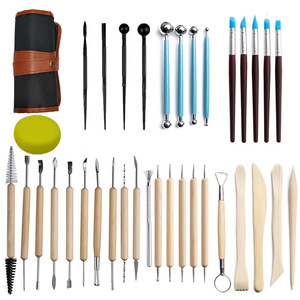 Meihui Art, 40 Uds., <span class=keywords><strong>Kit</strong></span> de herramientas para esculpir arcilla cerámica polimérica de cerámica para manualidades DIY, modelado de arcilla tallada - Product Image 5