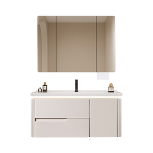 <span class=keywords><strong>Mueble</strong></span> de Baño de Estilo Moderno <span class=keywords><strong>con</strong></span> Lavabo de Piedra Natural, Lavabo de Cerámica <span class=keywords><strong>con</strong></span> LED Inteligente y Encimera de Mármol para el Hogar - Product Image 6