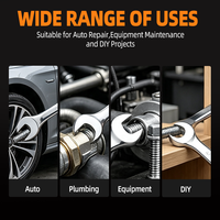 Jeu de clés à fourche chromées 5,5-32 mm en acier au carbone métrique OEM avec finition miroir, outils à main professionnels