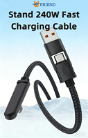 Support de téléphone pliable 2-en-1 et câble de charge, best-seller