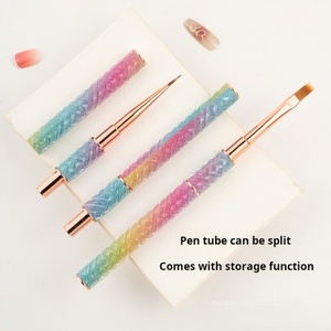 Professional Nail Factory Wholesale Customized Personal Brand logo Nail <b>Brush</b> Metal <b>Brush</b> Holder High-quality Uv Nail Gel <b>Brush</b> - Product Image 6