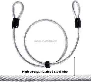 UMEDO 0.5m 10m PVC coated steel cable