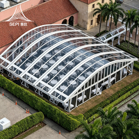 Carpa de Aluminio Romántica para Bodas en el Jardín, Toldo Resistente al Sol y a la Lluvia, Refugio Exterior para Ceremonias y Banquetes en el Césped