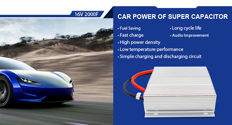 High Voltage Hybrid Solar Energy System Supercapacitor Module 16V 2000F