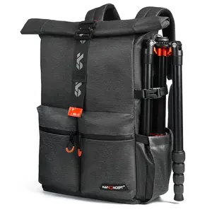 K & F Concept Lederen Dslr Cross Body Camera Schouder Beveiliging Zak Pack Trolley