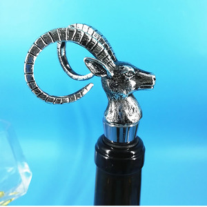 Accessoires de Bar Cuisine Bouteille D'alcool Bouchon De <span class=keywords><strong>Vin</strong></span> Cocktail Souvenir Cadeaux <span class=keywords><strong>Mouton</strong></span> Chèvre En Forme De Métal Nouveauté Bouchon De Bouteille De <span class=keywords><strong>Vin</strong></span> - Product Image 4