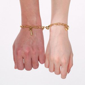 Nuovo Braccialetto Kalen con Magnete a Forma <span class=keywords><strong>di</strong></span> Chiave e Cuore in Acciaio Inossidabile, <span class=keywords><strong>Regalo</strong></span> <span class=keywords><strong>di</strong></span> Anniversario per Coppie - Product Image 1