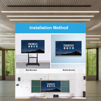 Pizarra Interactiva Inteligente con Pantalla Plana LCD 4K UHD de Fábrica OEM ODM, 55/65/75/86/98/110 Pulgadas, Sistema Operativo Android/Windows, Montaje en Pared, para Exteriores
