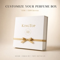 Boîte à parfum rigide personnalisée avec impression pour parfum de luxe, fermeture magnétique, pliable, dorure à chaud blanche, vente en gros directe usine