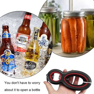 Outil d'ouverture de cuisine multifonction de haute qualité 6 en 1, lame en plastique et en acier inoxydable, ouvre-bouteille de bière, ouvre-bocal en forme de 8 - Product Image 3