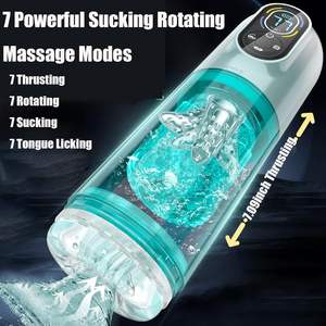 Masturbador masculino automático, Juguetes sexuales masculinos, bomba de pene con 7 chupadores, empujadores, giratorios y lamiendo, Juguetes sexuales para hombres, juguetes para adultos - Product Image 3