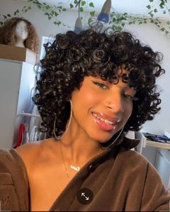 Perruque Courte Bob Pixie Heybaby avec Frange, Cheveux Humains Vierge Indiens Bruts Bouclés, Fournisseur de Perruques - Product Image 4