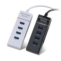 USB 3,0 Hub de 4 puertos 1ft Cable extendido 5Gbps Multiport USB Splitter para Laptop MacBook Pro Flash Drive Cámara Ratón-Stock SD