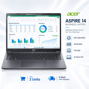 ขายส่งแล็ปท็อป Acer Aspire 14 สำหรับธุรกิจ รุ่นที่ 13 Intel Core i5 แรม 16GB SSD 1TB หน้าจอ 14 นิ้ว WUXGA IPS Windows 11 WiFi 6 - Product Image 1