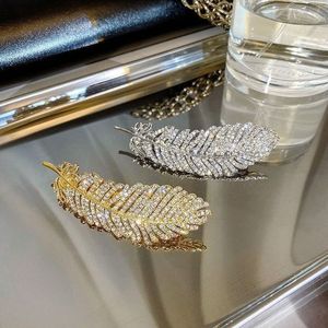 Nouvelle Arrivée Tendance : <span class=keywords><strong>Pince</strong></span> à Cheveux en Alliage Incrustée de Diamants et de Strass, Style Japonais et Coréen, <span class=keywords><strong>pour</strong></span> Franges Féminines, Motif <span class=keywords><strong>Feuille</strong></span> Bec de Canard… - Product Image 2