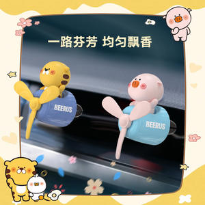 เครื่องฟอกอากาศในรถยนต์สุดหรูพร้อมใบพัดหมุนได้รูปการ์ตูนคลิปนักบินเป็ดเครื่องพ่นอโรมาเธอราพีขนาดเล็กติดช่องระบายอากาศ - Product Image 5