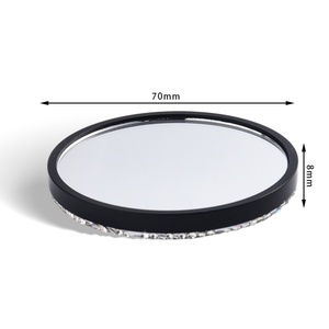 Bling Diamond Round Luxury Shiny Cosmetic Handheld Decorative Vanity <b>Mirror</b> - Product Image 5