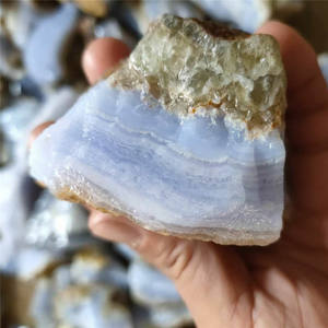 Pietra <span class=keywords><strong>Minerale</strong></span> Naturale Grezza all'Ingrosso, Onice <span class=keywords><strong>Agata</strong></span> Blu, Pietra Grezza Levigata per la Guarigione - Product Image 2