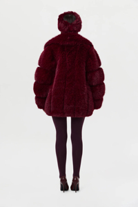 Sahte vizon Pelted <span class=keywords><strong>Coat</strong></span> Modern moda artı boyutu kabarık güz sıcak Trendy Faux kış bayanlar siyah mavi kadın <span class=keywords><strong>Coat</strong></span> - Product Image 3