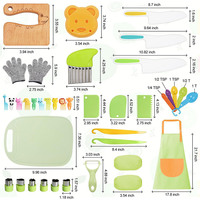 50 pièces gants manches tablier Y éplucheur plastique froissé enfant en bas âge couteaux vraie cuisine Sandwich Cutter enfants sécurité cuisine couteau ensemble