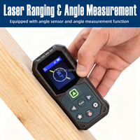 Télémètre laser multifonction professionnel, mesure infrarouge haute précision, règle de niveau intégrée, mesure personnalisable