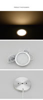 Plafonnier LED circulaire miniature USB ultra-fin à 21 LED, DC12V 3W, spots encastrés pour vitrines d'exposition
