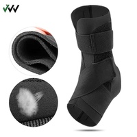 Protège-cheville pour chaussures, support double plaque en aluminium avec sangle de compression et couvre-pied élastique