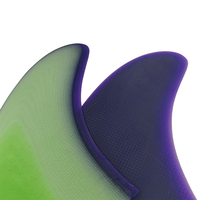 Ailerons de planche de surf au design cool en fibre de verre, aileron arrière de planche de surf, ensemble double MR pour le surf