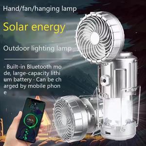 Ventilatore da Soffitto con Corpo in ABS, Ricaricabile <span class=keywords><strong>Solare</strong></span>, Power Bank, Gancio per Appendere, Illuminazione di Emergenza, Lanterna LED per Tenda, <span class=keywords><strong>Lampada</strong></span> da Campeggio - Product Image 2