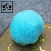 Pompons en peluche colorés de haute qualité, accessoires de fourrure d'animaux, peluche, véritable lapin, 30 cm