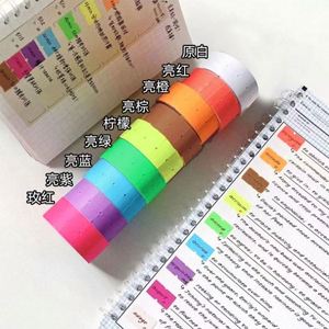 Cintas Adhesivas Fluorescentes de Colores Sólidos, Largas, Autoadhesivas de una Sola Cara (6m 500 Hojas/Cada Rollo) - Uso en Oficina/Escuela - Product Image 2