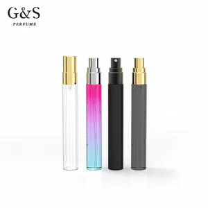 Easy Install Small Refillable 1.5ml 2ml 2.5ml Glass Vial With Black White Spray For Perfume Tester Sample Bottle