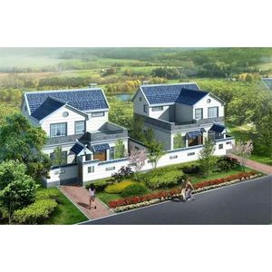 Villa de estructura de acero ligero, construcción personalizada para casas rurales, diseño chino, Yunnan, China, solución total para proyectos. - Product Image 4